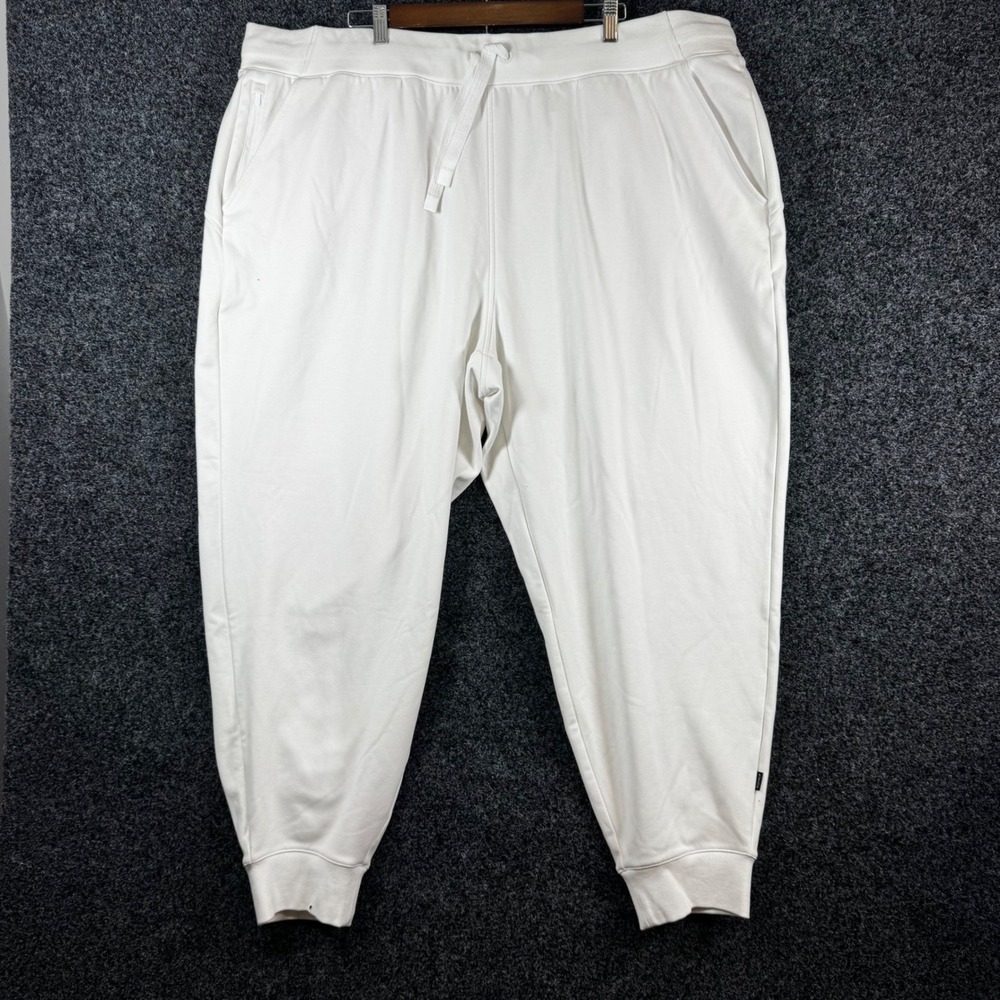 Athleta Triumph Jogger White Fleece Sweatpants Plus Size 3X Drawstring Pockets